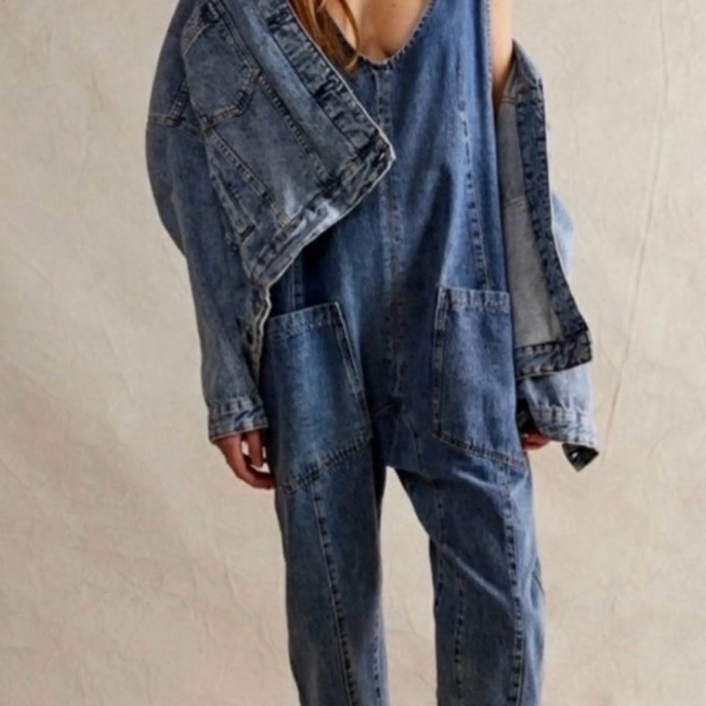 We The Free High Roller Denim Jumpsuit